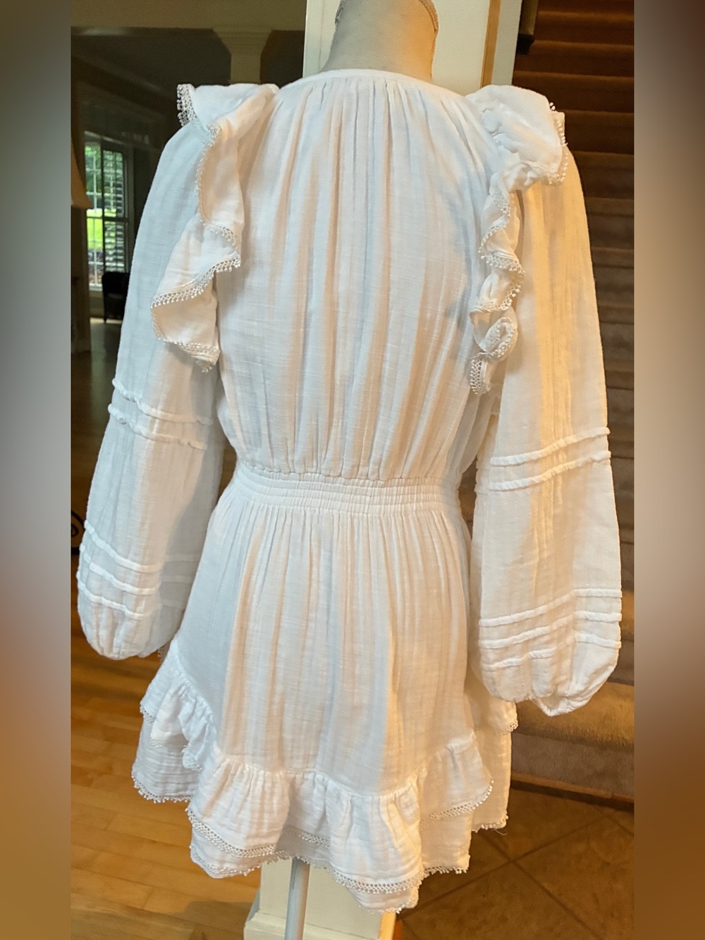 Chelsea & Violet Amanda Ruffle Lace trim Mini Dress - Picture 8 of 9